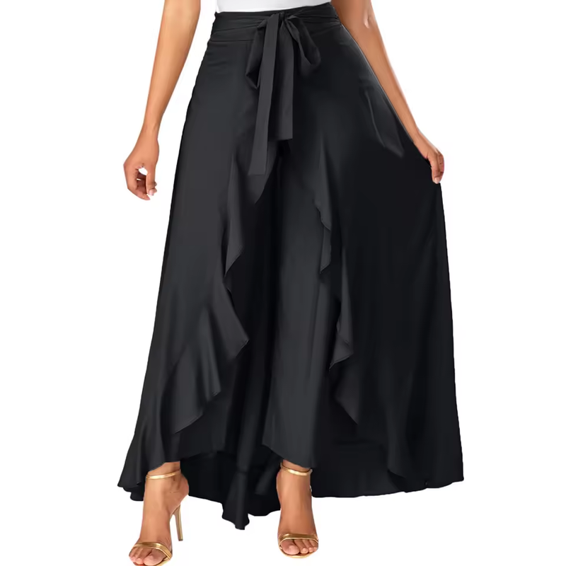 Calça Pantalona Feminina com Babados